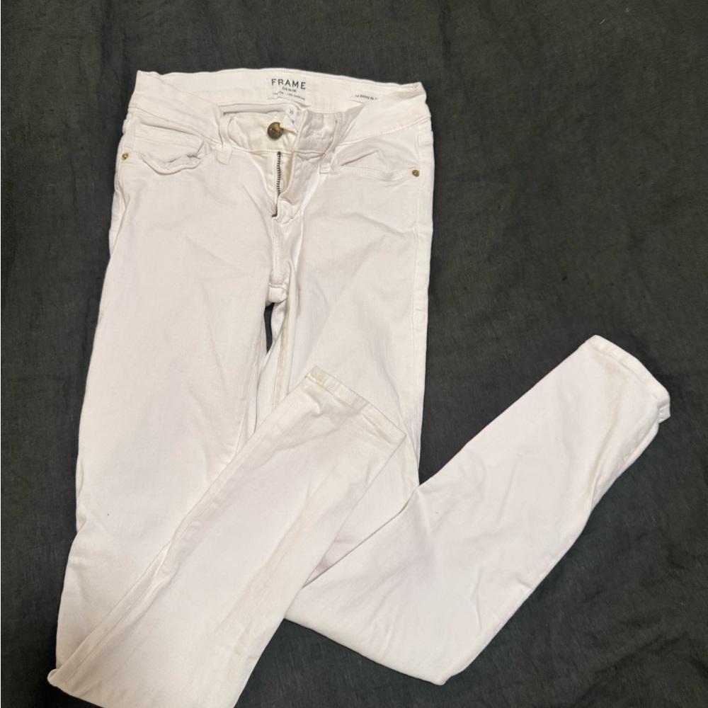 Frame Denim Women's Le Skinny de Jean White Skinny Jeans